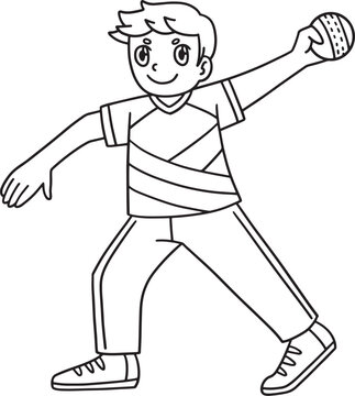recommend clip art: Cricket Bowler Ready to Throw the Ball Isolated 