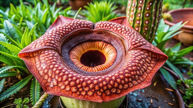 Parasitic plant Hydnora africana in medium shot