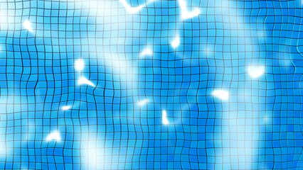 bewegte Wasseroberfläche in einem blau gekachelten Pool © blobbotronic