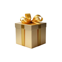 Golden Ribbon Gift Box Decoration