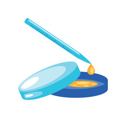petri dish chemical laboratory equipment icon