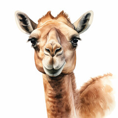 Obraz premium Realistic Camel Illustration - Detailed Watercolor Animal Art for Posters, Educational Materials, and Home Decor
