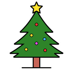 クリスマスツリーのアイコン