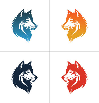 Sleek and Powerful Wolf Silhouette for Modern Brands