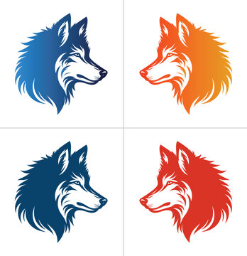 Sleek and Powerful Wolf Silhouette for Modern Brands
