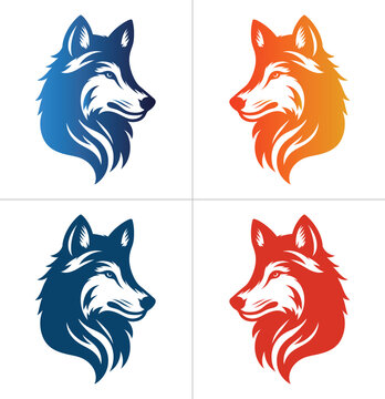 Sleek and Powerful Wolf Silhouette for Modern Brands