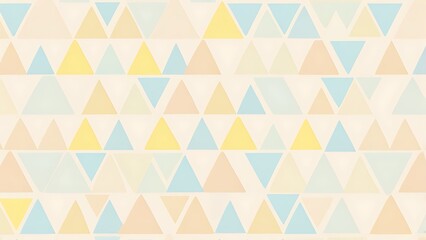 Gentle Triangles Delicate triangles in soft tones of beige, pastel yellow, and light blue, arranged in an alternating pattern with soft, rounded corners.