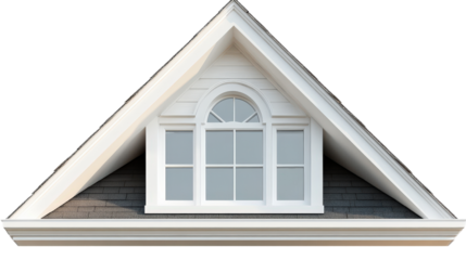 Triangular Dormer Window Isolated on Transparent Background
