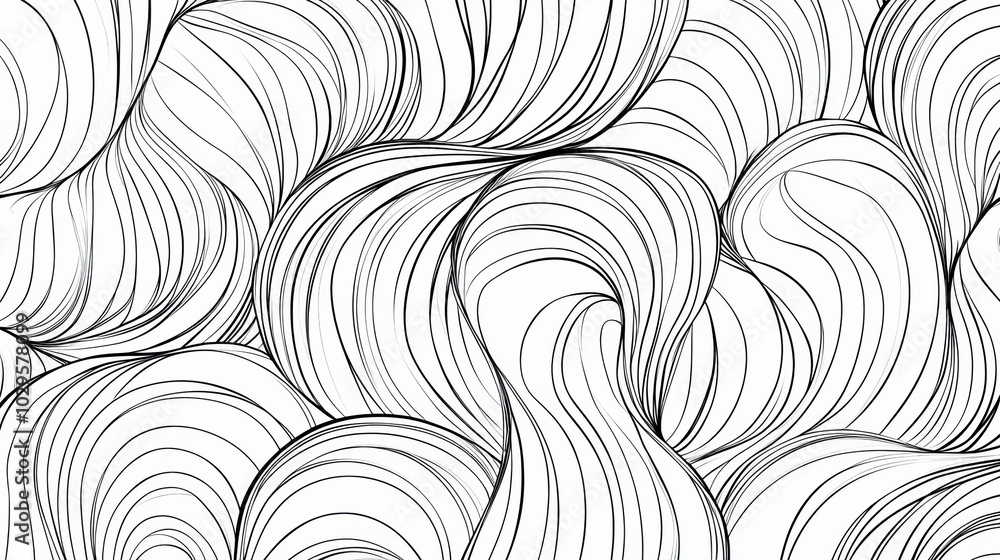Poster elegant swirling line pattern for background design