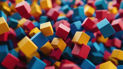 Obraz premium Vibrant Cube Sculpture