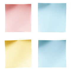 Fototapeta premium Colorful Sticky Notes on Transparent Background