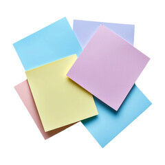 Colorful Paper Sheets on Transparent Background