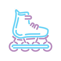 skate sport neon lighs icon