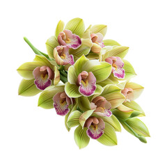 Fototapeta premium Elegant Orchid Bouquet on Transparent Background