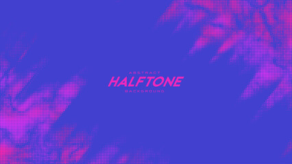 Abstract vector torn monochrome halftone background. Scrathed dotted texture element. Diagonal composition