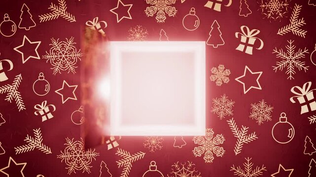 Red Advent Calendar door number 1 &ndash; mask for the door included