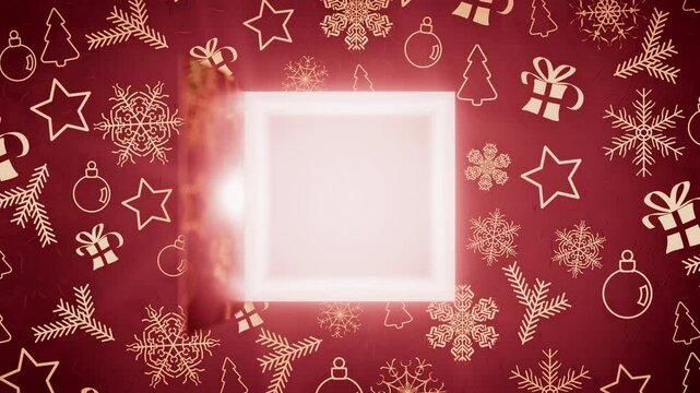 Red Advent Calendar door number 3 &ndash; mask for the door included