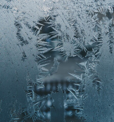 ice pattern on the window