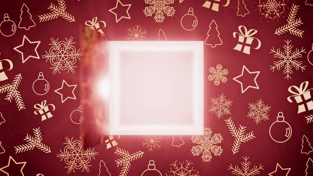 Red Advent Calendar door number 7 &ndash; mask for the door included