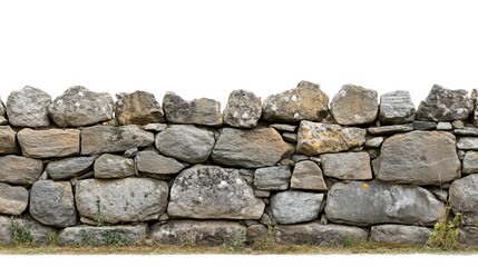 Rustic stone wall with diverse shapes and sizes, creating a natural and textured appearance, perfect for rural or historical themed projects.