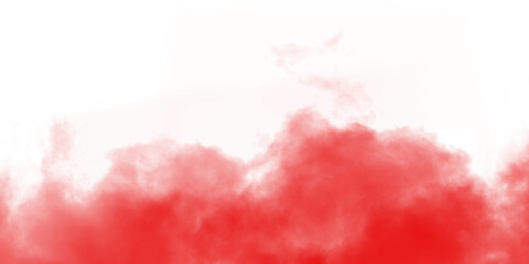 Magic red smoke, fog, cloud or smog isolated on transparent background. Abstract haze border