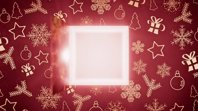 Red Advent Calendar door number 12 &ndash; mask for the door included