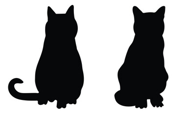 This is cat silhouette vector design