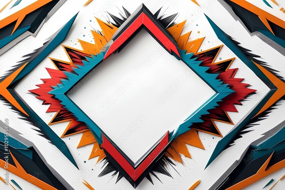 Poster modern abstract background pattern with intersecting diagonal shapes and colorful layered elements