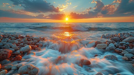 Sunset Over the Ocean