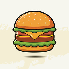 vector juicyes burger