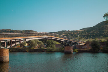 bridge over the river in the mountains