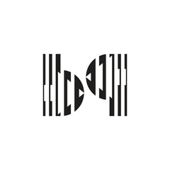 letter b q silhouette motion stripes arrow logo vector