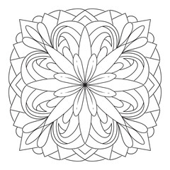 Simplicity Manifestation mandala coloring book page. Easy Mandala Coloring Book Pages for Adults to Relax