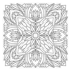 Simplicity Manifestation mandala coloring book page. Easy Mandala Coloring Book Pages for Adults to Relax