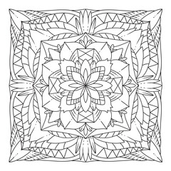Simplicity Manifestation mandala coloring book page. Easy Mandala Coloring Book Pages for Adults to Relax