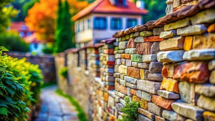 Stunning Tilt-Shift Photography of Stone Wall Texture with Mortar Joints
