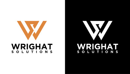 WS SW Alphabet Letter logo design. icon modern Initial Vector symbol.