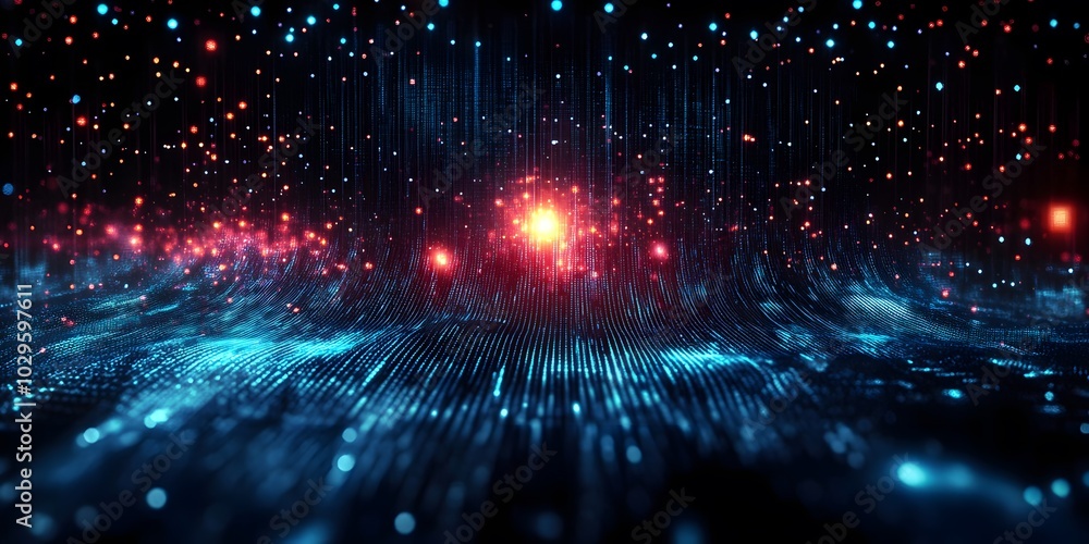 Poster abstract digital data background. art can be used in the description of network abilities, technolog