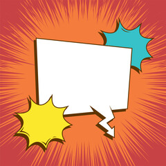 Blank comic retro style. empty bubble speech illustration