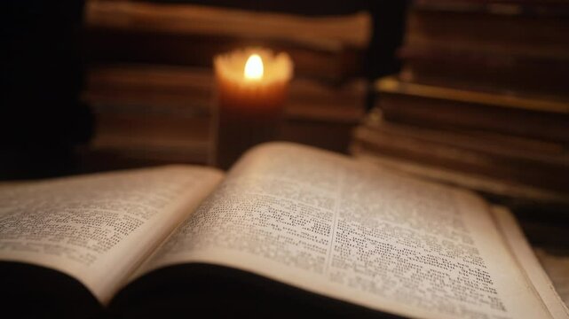 Opened saved old paper book,ancient writings. Literature, publication, education
