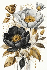 flowers on a white background