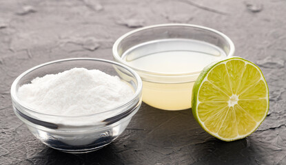 Citrus latifolia - Lemon and lemon juice and baking soda.