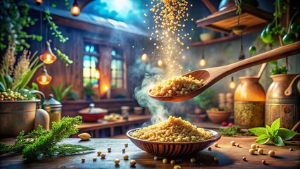 Surreal Steamed Buckwheat Couscous: A Dreamy Healthy Meal Experience