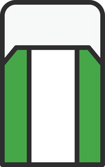 カラー教材道具関連の単品アイコン　消しゴム