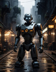 Fototapeta premium robot cyborg soldier