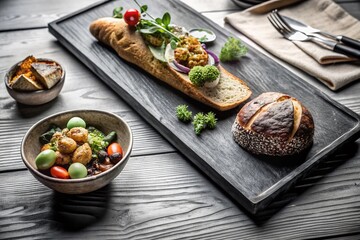 Textured Elegance: MDF Particle Board with Rich Wood Texture for Food Photography