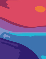 abstract background with untidy waves Illustration
