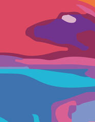 abstract background with untidy waves Illustration