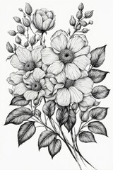 hand drawn flower