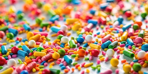 Vibrant Colored Sprinkles in High Dynamic Range for Bakery and Dessert Concepts